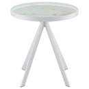  Coaster Furniture Briggs 706258-S3 3-piece Round Coffee and End Table Set - White IMAGE 3