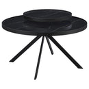  Coaster Furniture Briggs 706268-S3 3-piece Round Coffee and End Table Set - Black IMAGE 4