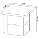  Coaster Furniture Max 706278-S2 2-piece Rectangular Coffee and End Table Set - Black IMAGE 15