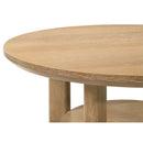  Coaster Furniture Ottowa 706298 36-inch Round Wood Coffee Table - Light Oak IMAGE 8