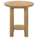  Coaster Furniture Ottowa 706298-S3 3-piece Round Wood Coffee Table Set - Light Oak IMAGE 10