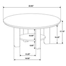  Coaster Furniture Ottowa 706298-S3 3-piece Round Wood Coffee Table Set - Light Oak IMAGE 11