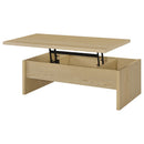  Coaster Furniture Canoga 706348-S2 2-piece Lift Top Cocktail Coffee Table Set - Light Oak IMAGE 5