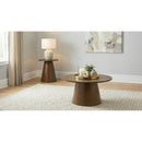  Coaster Furniture Franklin 706437 Round Wood Pedestal End Table - Dark Brown IMAGE 7