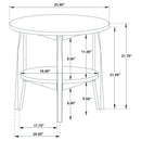  Coaster Furniture Bradley 706448-S3 3-Piece Round SmartTop Coffee Table Set - Grey/Natural IMAGE 12