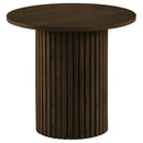  Coaster Furniture Hamlyn 706518-S2 2-piece Round Fluted Coffee and End Table Set - Walnut IMAGE 7