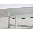  Coaster Furniture Cronin 706567 Square Tempered Glass Top End Table - Chrome IMAGE 5