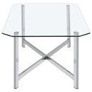  Coaster Furniture Cronin 706568-S2 2-piece Tempered Glass Top Coffee Table Set - Chrome IMAGE 5