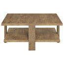  Coaster Furniture Dawn 707718-S2 2-piece Round Coffee and End Table Set - Mango Brown IMAGE 6