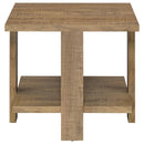  Coaster Furniture Dawn 707718-S3 3-piece Round Coffee and End Table Set - Mango Brown IMAGE 3