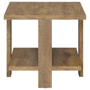  Coaster Furniture Dawn 707718-S3 3-piece Round Coffee and End Table Set - Mango Brown IMAGE 4