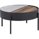  Coaster Furniture Ozella 707898-S3 3-piece Round Coffee and End Table Set - Sandy Black IMAGE 7
