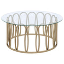  Coaster Furniture Monett 708058-S2 2-piece Coffee and End Table Set - Chocolate Chrome IMAGE 4