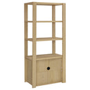  Coaster Furniture Laurelton 708224 3-shelf Media Tower Tall Pier Cabinet - Light Oak IMAGE 1