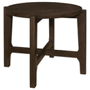  Coaster Furniture Cota 708288-S2 2-piece Solid Wood Coffee and End Table Set - Dark Brown IMAGE 8