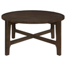  Coaster Furniture Cota 708288-S3 3-piece Solid Wood Coffee and End Table Set - Dark Brown IMAGE 12