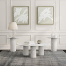  Coaster Furniture Astoria 709668-S3 3-piece Marble Coffee and End Table Set - White IMAGE 2