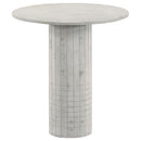  Coaster Furniture Astoria 709668-S3 3-piece Marble Coffee and End Table Set - White IMAGE 3