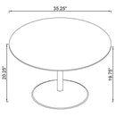  Coaster Furniture Ganso 709688-S3 3-piece Round Glass Top Coffee and End Table Set - Black IMAGE 6
