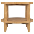  Coaster Furniture Camillo 709698-S2 2-piece Round Coffee and End Table Set - Maple IMAGE 3