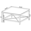  Coaster Furniture Lindley 709728-S3 3-piece Square Coffee and End Table Set - Chrome IMAGE 10