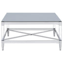  Coaster Furniture Lindley 709728-S3 3-piece Square Coffee and End Table Set - Chrome IMAGE 5