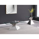  Coaster Furniture Jenny 710208-S2 2-piece Rectangular Coffee and End Table Set - Chrome IMAGE 4
