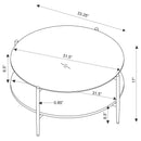  Coaster Furniture Jonelle 710338-S2 2-piece Round Coffee and End Table Set - Gold IMAGE 6