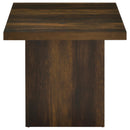  Coaster Furniture Devar 710887 Square Engineered Wood End Table - Dark Pine IMAGE 6