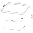  Coaster Furniture Devar 710887 Square Engineered Wood End Table - Dark Pine IMAGE 8