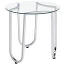  Coaster Furniture Beller 710908-S2 2-piece Round Tempered Glass Top Coffee Table Set - Chrome IMAGE 10