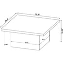  Coaster Furniture Devar 710918-S2 2-piece Square Cocktail Coffee End Table Set - Latte IMAGE 15