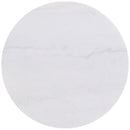 Coaster Furniture Jason 712418 Round White Marble Top Coffee Table - Honey Brown IMAGE 2