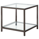  Coaster Furniture Trini 720228-S3 3-piece Coffee and End Table Set - Black Nickel IMAGE 3