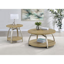  Coaster Furniture Dacre 720317 Round Engineered Wood Top End Table - Greige IMAGE 11