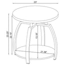  Coaster Furniture Dacre 720318-S2 2-piece Round Coffee and End Table Set - Greige IMAGE 9