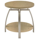  Coaster Furniture Dacre 720318-S3 3-piece Round Coffee and End Table Set - Greige IMAGE 3