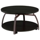  Coaster Furniture Dacre 722208-S2 2-piece Round Coffee and End Table Set - Dark Charcoal IMAGE 5
