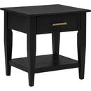  Coaster Furniture Lindenton 722727 1-drawer Wood Occasional End Table - Black IMAGE 1