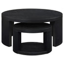  Coaster Furniture Sweeney 722820 2-piece Round Wood Occasional Nesting Table Set - Black IMAGE 8