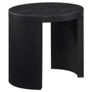  Coaster Furniture Sweeney 722827 24-inch Round Wood Occasional End Table - Black IMAGE 2