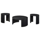  Coaster Furniture Sweeney 722828-S3 3-piece Coffee and End Occasional Table Set - Black IMAGE 1
