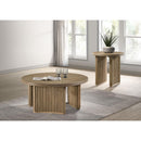  Coaster Furniture Adina 722938-S2 2-piece Round Coffee Table Set - Distressed Light Brown IMAGE 2