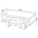  Coaster Furniture Dinard 723678 Engineered Wood Coffee Table - Mango IMAGE 8