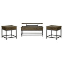  Coaster Furniture Byers 723778-S3 3-piece Lift Top Coffee and End Table Set - Brown Oak IMAGE 1