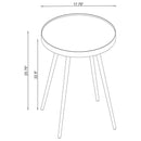  Coaster Furniture Kaelyn 723918-S2 3-piece Round Coffee and End Table Set - Gold IMAGE 5