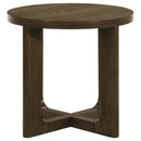  Coaster Furniture Kessler 735998-S2 2-piece Round Sculptural Wood Coffee Table Set - Brown IMAGE 10