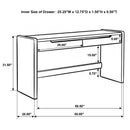  Coaster Furniture Leandro 800790 2-drawer Home Office Writing Desk - Burnished Black IMAGE 9