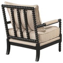  Coaster Furniture Blanchett 903237 Upholstered Bobbin Accent Chair - Beige/Black IMAGE 5