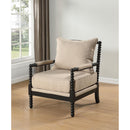  Coaster Furniture Blanchett 903237 Upholstered Bobbin Accent Chair - Beige/Black IMAGE 7